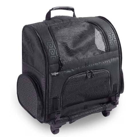 Pet Carrier - Medium Black Roller Bag Pet Carrier
