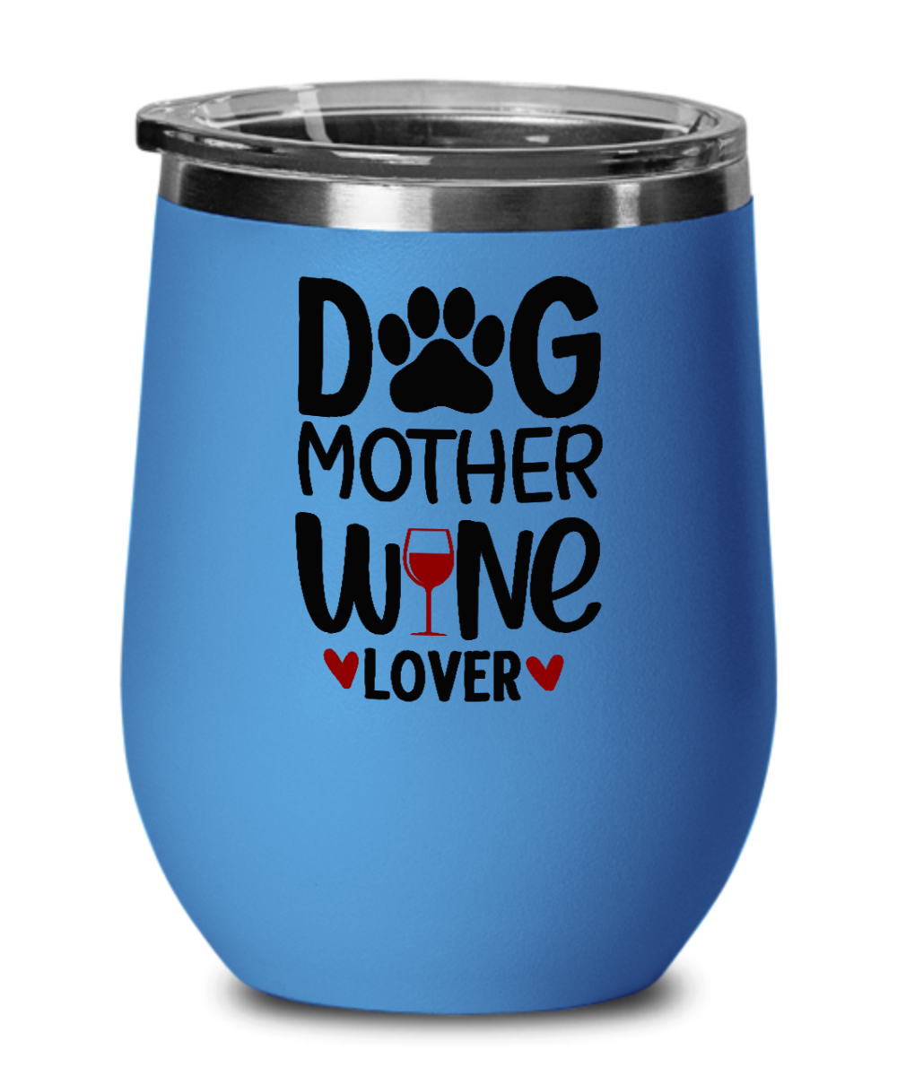 Dog Bone Theme Copper Vacuum Insulated Cup, 12oz (Wine Tumbler