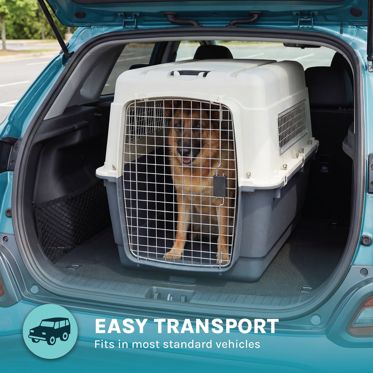 Airline Approved Plastic Dog Kennel with Wheels, Xx-Large