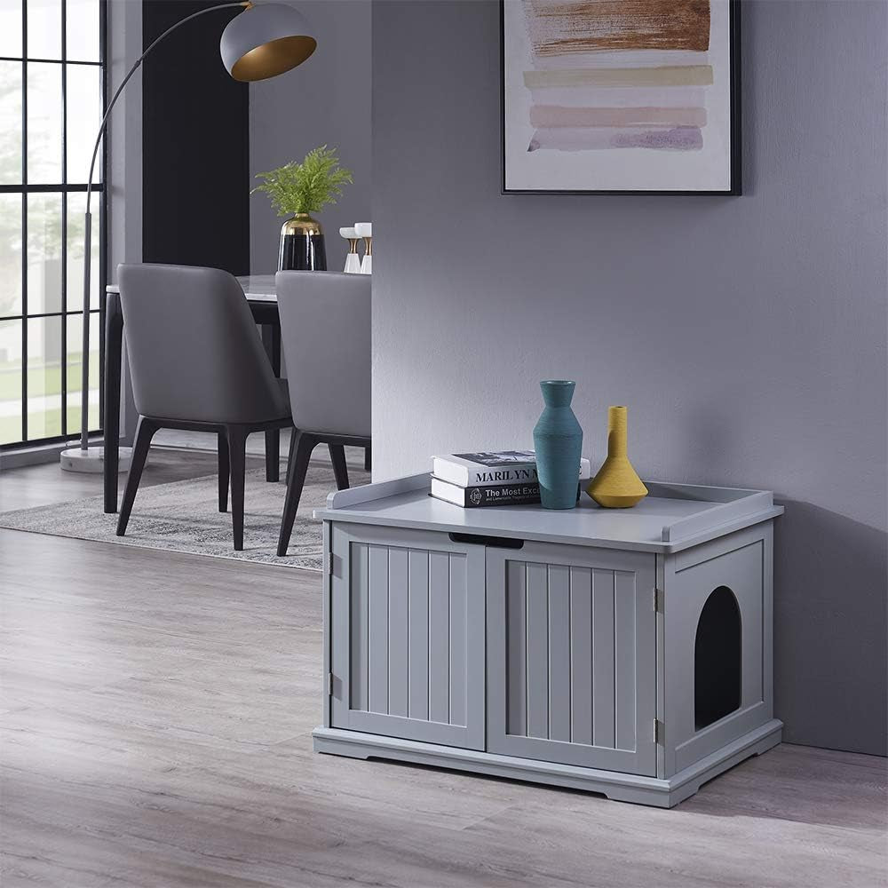 Cat Litter Box Enclosure Furniture, Hidden Litter Box Cover | Cat Washroom, Cabinet for Large Cat, Dog Proof Cat Litter Boxes, Hideaway Litter Box, Cat House