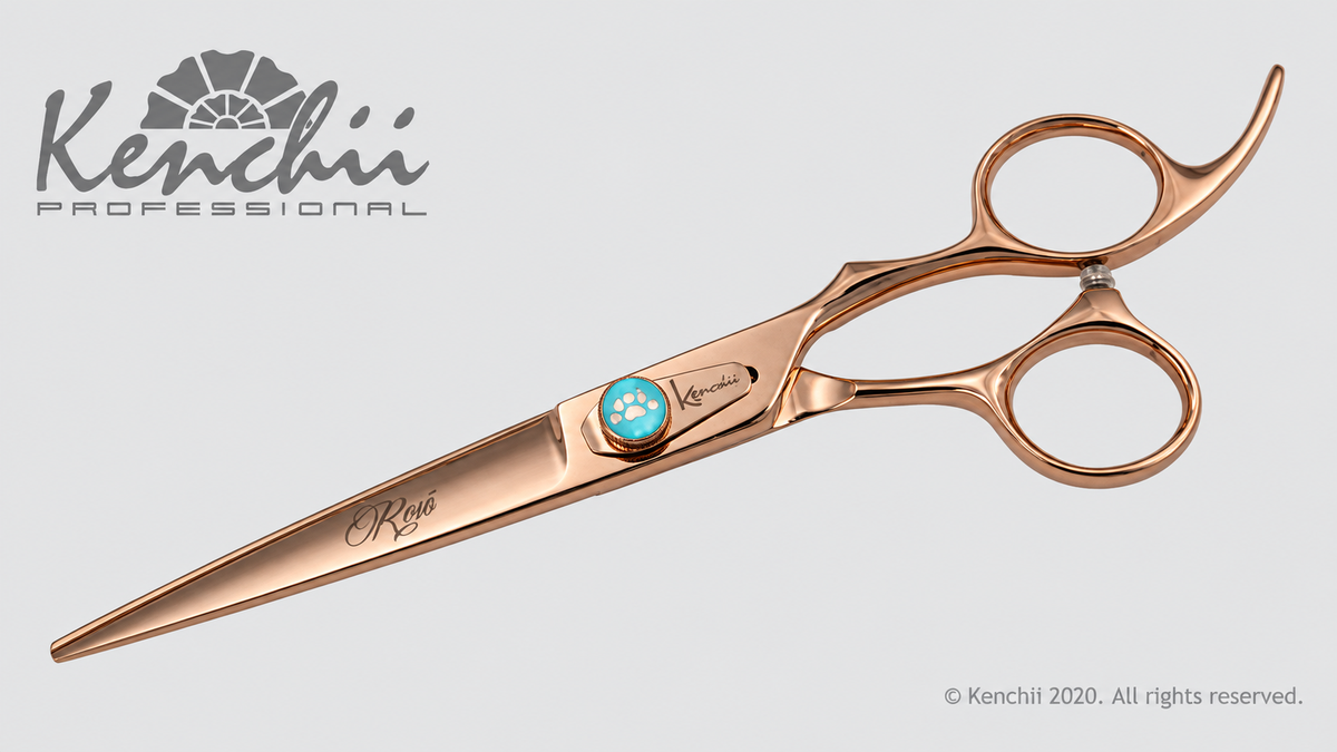Rose Gold Deluxe Grooming Shears Great Grooming Shears for All Breeds (7.0" 3 Piece Set)