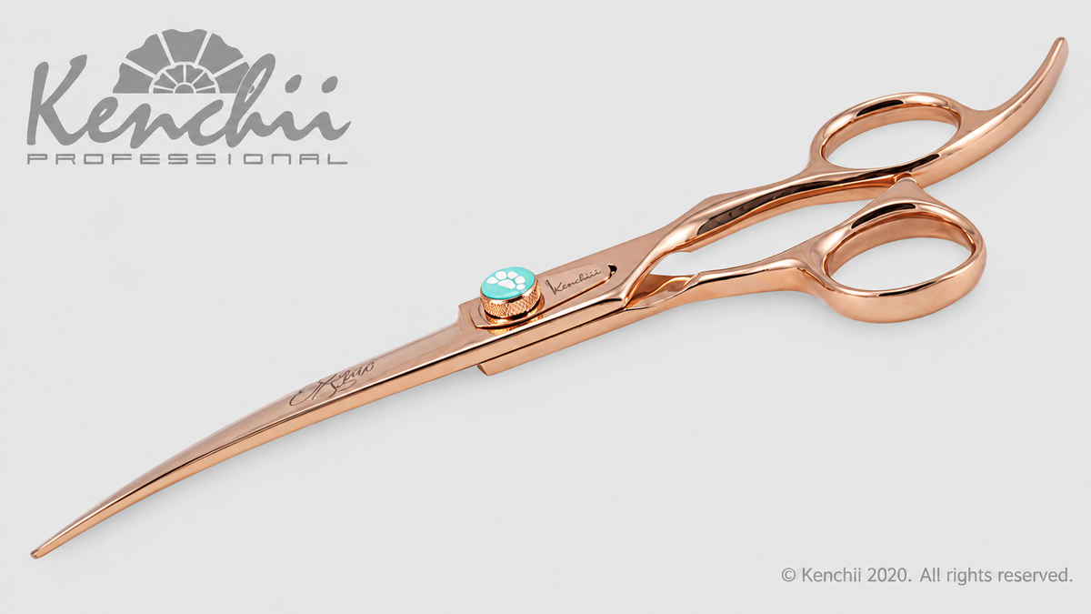 Rose Gold Deluxe Grooming Shears Great Grooming Shears for All Breeds (7.0" 3 Piece Set)