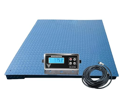 Industrial Floor Scale, Accurate Digital Pallet Scales, Heavy-Duty Digital Pet Floor Scale with PEC-IN202 Indicator, 24”X24“, 2500 X 0.5Lb…