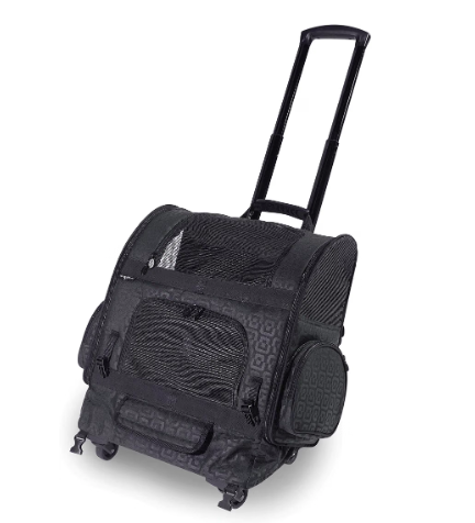 Pet Carrier - Medium Black Roller Bag Pet Carrier