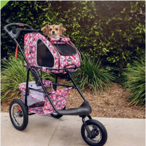 5-In-1 Complete Travel System pet Carrier and pet Stroller - Pink Camo (Army Camo)