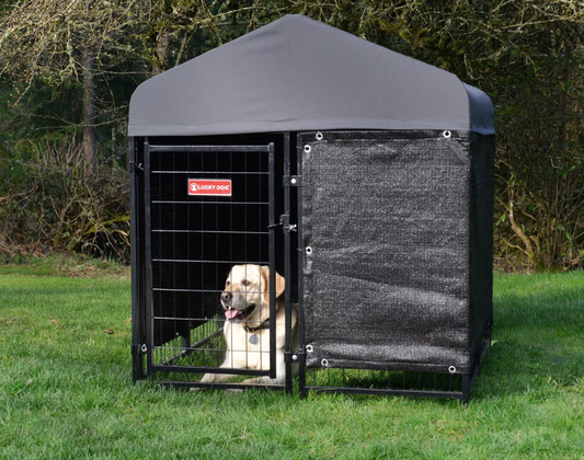 Dog Kennel 4'X4' with Privacy Screen
