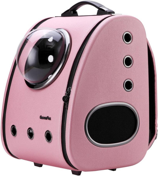 C0101 Innovative Fashion Bubble Pet Travel Carrier Backpack for Cats Dogs Puppy, Pink