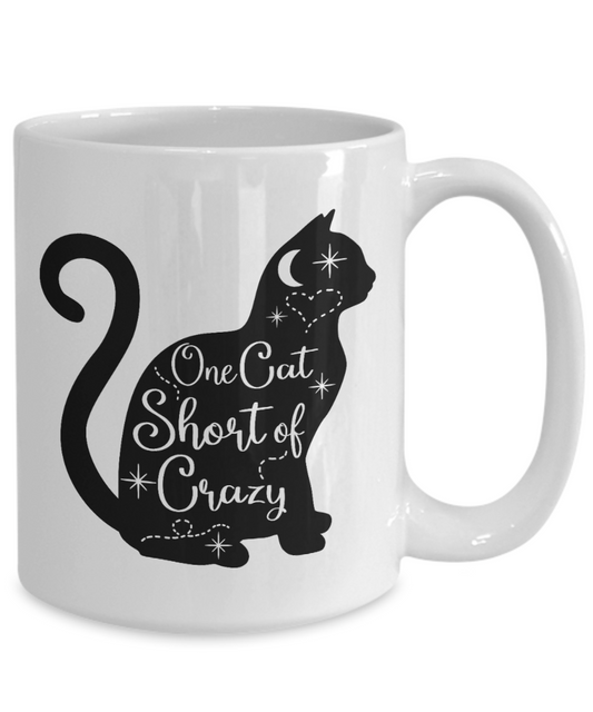 One Cat Short of Crazy 15oz Ceramic Mug