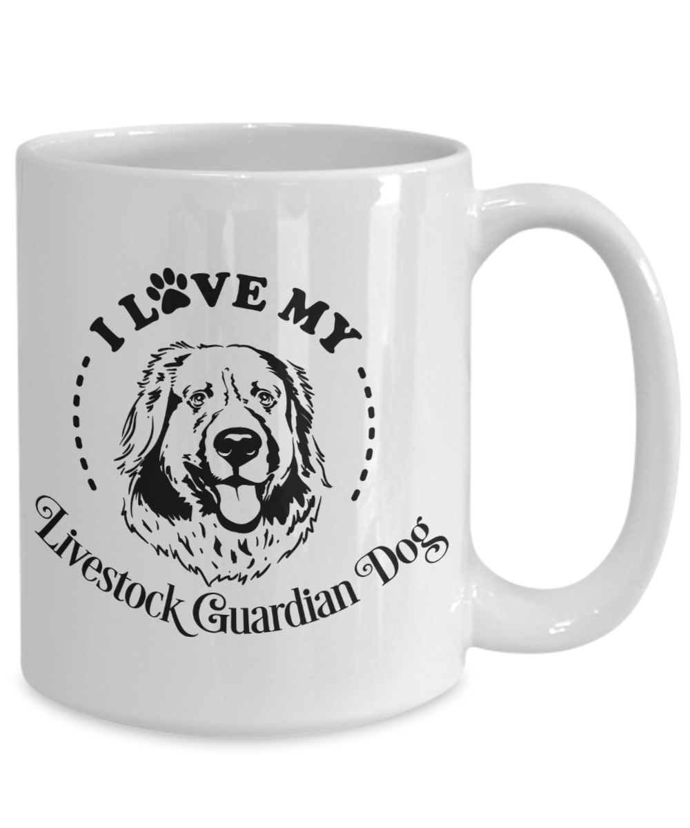 I Love My Livestock Guardian Dog 15 oz Ceramic Mug