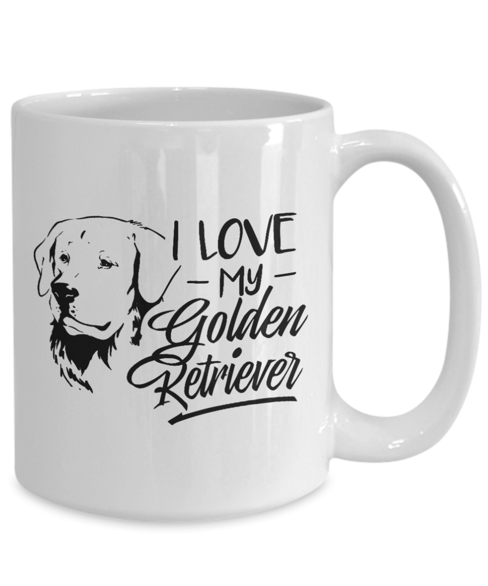 I Love My Golden Retriever 15 oz Ceramic Mug