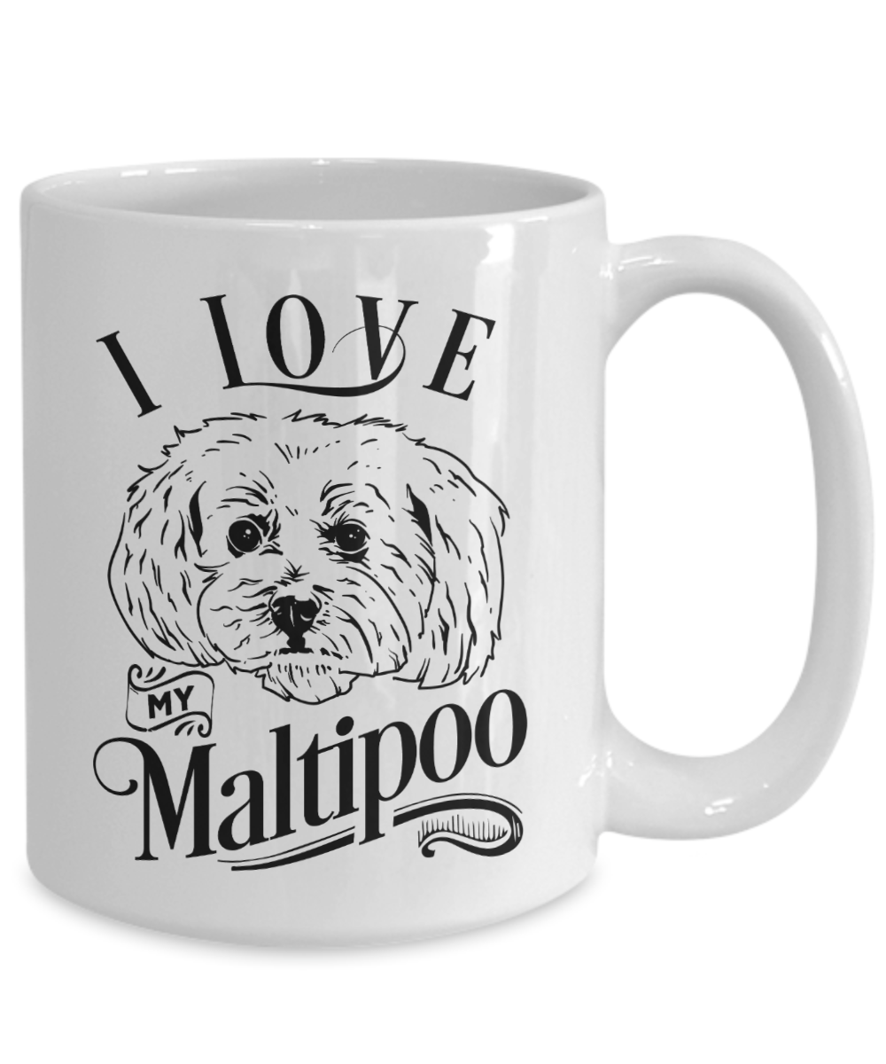 I Love My Maltipoo 15oz Ceramic Mug