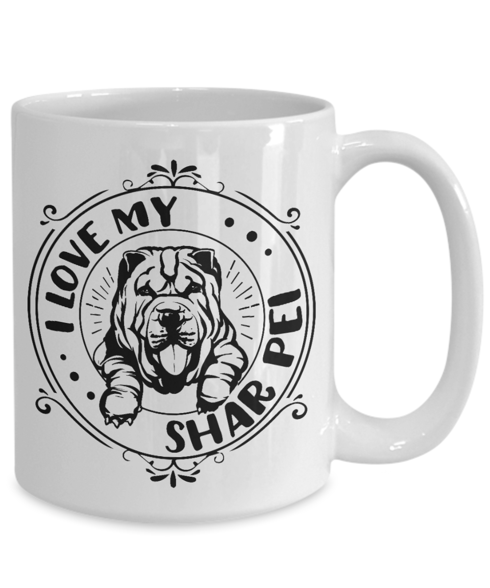 I Love My Shar Pei 15oz Ceramic Mug