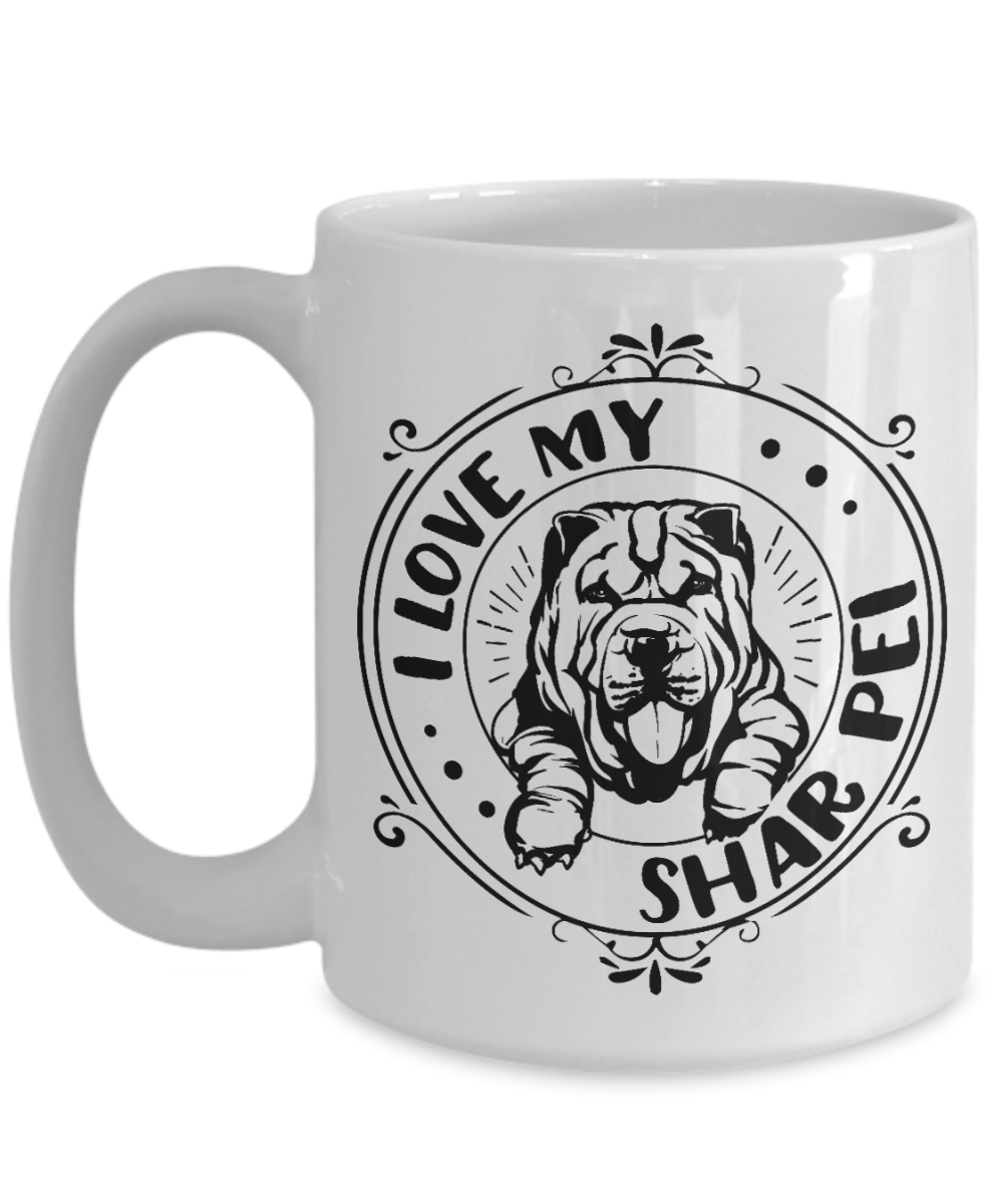 I Love My Shar Pei 15oz Ceramic Mug