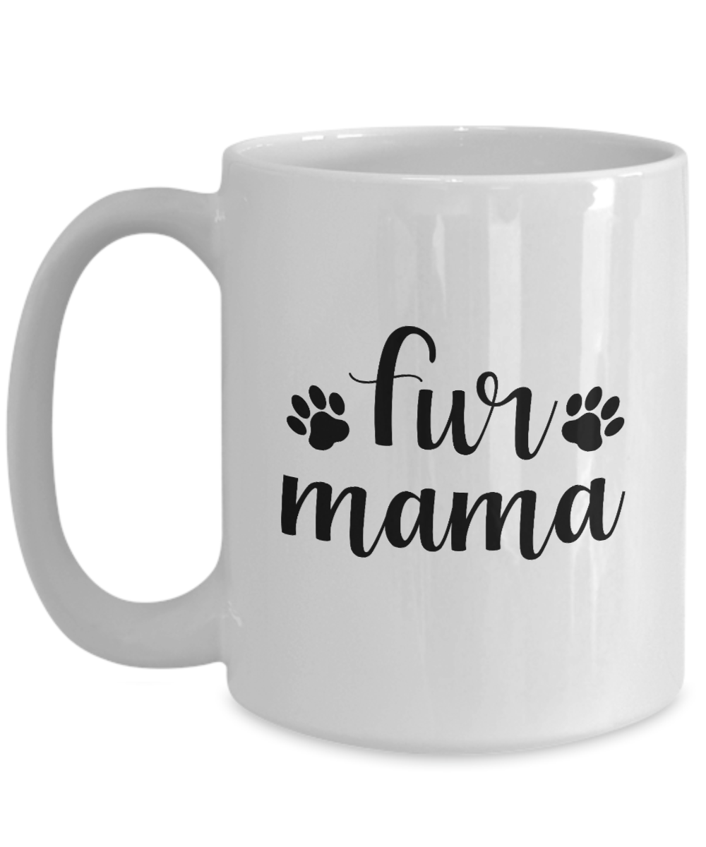 Fur Mama 15oz Ceramic Mug - White
