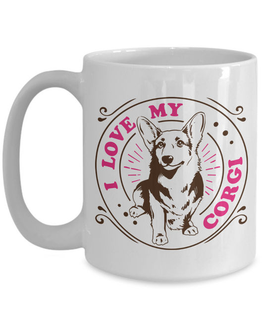 I Love My Corgi 15oz Ceramic Mug