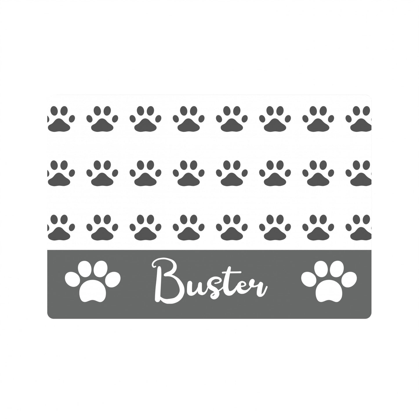 Personalized Pet Placemat - Gray Paws