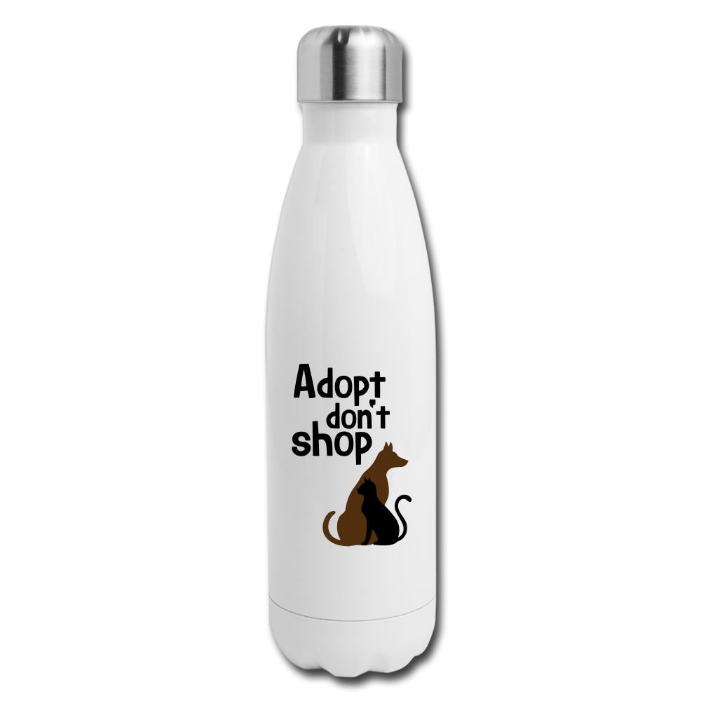 Insulated Stainless Steel Water Bottle - white
